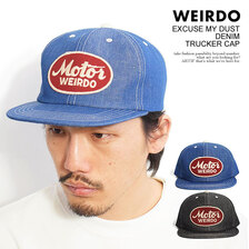 WEIRDO EXCUSE MY DUST - DENIM TRUCKER CAP WRD-24-SS-G01画像