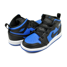 NIKE JORDAN 1 MID (TD) black/royal blue-white DQ8425-042画像