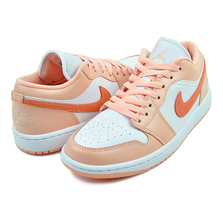 NIKE WMNS AIR JORDAN 1 LOW sunset haze/bright citru DC0774-801画像