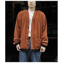 INTERIM WIDE COTTON CORDUROY V-CARDIGAN IT24S097画像