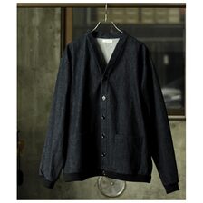 INTERIM HYPER BIG CASHMERE DENIM TIROL V CARDIGAN IT23A023画像
