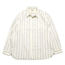 BURGUS PLUS Stripe Chambray Work Shirt Wide Silhouette HBP-300CHWD画像