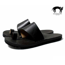 JUTTA NEUMANN ALICE LEATHER SANDAL BLACK LATIGO BIRKENSTOCK SOLE画像