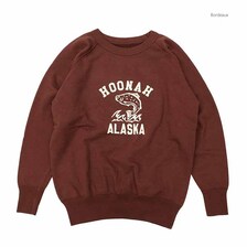 DUBBLE WORKS Lot.83003 RAGLAN CREW SWEAT - HOONAH ALASKA -画像