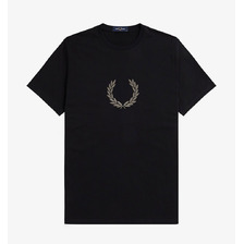 FRED PERRY Flocked Laurel Wreath Graphic S/S Tee M7708画像
