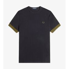 FRED PERRY Striped Cuff S/S Tee M7707画像