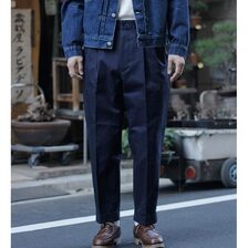 Scye San Joaquin Cotton Tapered Pleated Trousers 5124-81520画像