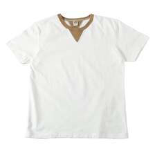 BARNS Ringer &ldquo;STANDARD&rdquo; COZUN 両Vガゼット クルーネック Tシャツ BR-24168画像
