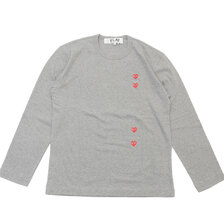 PLAY COMME des GARCONS MENS 4 HEART L/S TEE AX-T339-051画像