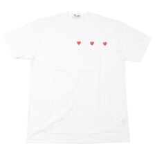 PLAY COMME des GARCONS MENS 3 HEART TEE AX-T337-051画像