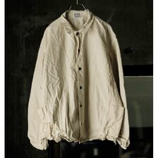 TENDER Co. TYPE 453 DOUBLE CUFF MANDOLIN POCKET SHIRT BLEACHED WEFT STRIPE COTTON CANVAS画像