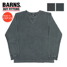 BARNS COZUN 両Vガゼット クルーネック ロング Tシャツ Pigment Dye BR-3043PG画像