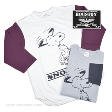 HOUSTON 22185 PEANUTS BASEBALL TEE (SNOOPY)画像