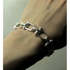 INTERIM TAXCO SILVER LARGE CHAIN BRACELET IT24S433画像