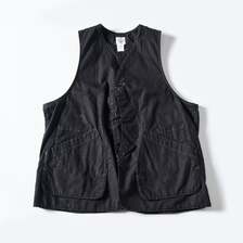 POST OVERALLS #3502-HCP4 DEE Vest : hemp/cotton poplin black 3502HCP4画像