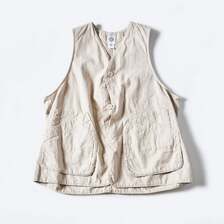 POST OVERALLS #3502-HCP1 DEE Vest : hemp/cotton poplin natural 3502HCP1画像