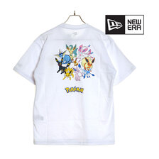 NEW ERA 半袖 コットン Tシャツ Pokémon ポケモン ピカチュウ イーブイフレンズ ホワイト レギュラーフィット 14124671画像