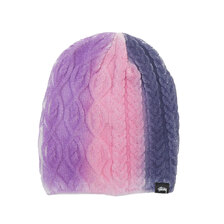 STUSSY SSKULLCAP SPRAY KNIT PURPLE MULTI画像