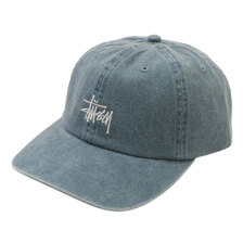 STUSSY LOW PRO BASIC WASHED STRAPBACK MIDNIGHT画像