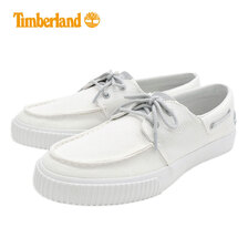 Timberland MYLO BAY BOAT LOW LACE SNEAKER White Canvas A67R1画像