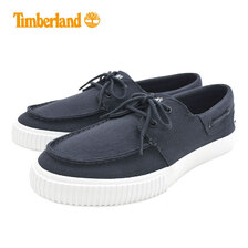 Timberland MYLO BAY BOAT LOW LACE SNEAKER Dark Blue Canvas A2NWA画像