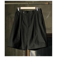 ULTERIOR TWISTED LIGHT CANVAS TUCKED SHORTS ULPT55-HA152-A画像
