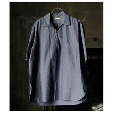 ULTERIOR WASHED CHAMBRAY POPLIN SKIPPER SHIRT ULSH47-HA161-A画像