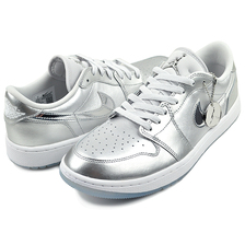 NIKE AIR JORDAN 1 LOW GOLF NRG GIFT GIVING metallic silver/slv FD6848-001画像