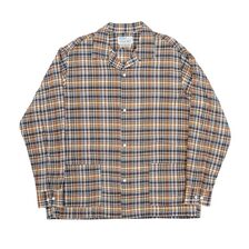 Workers Open Collar Shirt, Madras画像