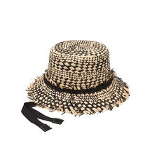 KIJIMA TAKAYUKI RAFFIA & PAPER BUCKET HAT W-241348画像