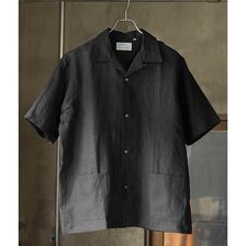 Workers Open Collar Shirt Linen Short Sleeve画像