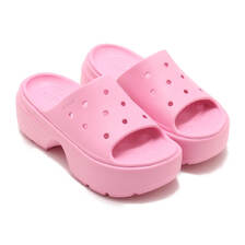 crocs Stomp Slide Pink Tweed 209346-6WY画像