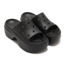 crocs Stomp Slide Black 209346-001画像