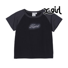 X-girl SPRAY PRINT AND EMBROIDERY S/S RAGLAN BABY TEE 105241011021画像