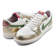 NIKE AIR JORDAN 1 RTR LOW OG CNY GS sail/oil green-mtlc gold grain FQ6593-100画像