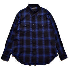 MINEDENIM Distortion Ombre Check L.Western SH 2403-5003画像