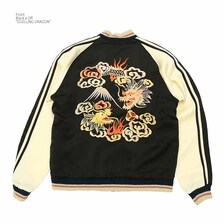 TAILOR TOYO Acetate Souvenir Jacket "KOSHO & CO." Special Edition - DUELLING DRAGON × JAPAN MAP PRINT - TT15531-119画像