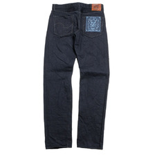 ONI DENIM Regular Rise Neat Straight 14oz Indigo x Black ONI Denim - 青鬼 - ONI-246-14画像