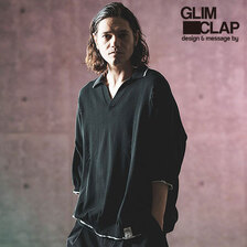 GLIMCLAP distressed short-sleeve polo shirt sweater 16-079-GLS-CE画像