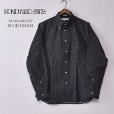 INDIVIDUALIZED SHIRTS STANDARD FIT L/S BD SHIRT RIGID DENIM BLACK画像