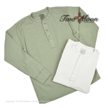 Two Moon no.20298 Henley neck long sleeve tee画像