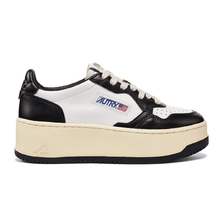 AUTRY PLATFORM LOW LEATHER / LEATHERBICOLOR UP WHITE/BLACK SPTLWWB-WB01画像