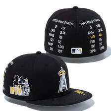 NEW ERA 59FIFTY Shohei Ohtani American League MVP & Home Runs Leaders ロサンゼルス・エンゼルス ブラック &times; ゴールド 14339796画像