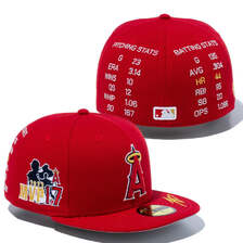 NEW ERA 59FIFTY Shohei Ohtani American League MVP & Home Runs Leaders ロサンゼルス・エンゼルス スカーレット &times; ゴールド 14339795画像