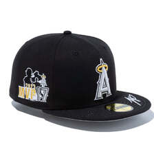 NEW ERA 59FIFTY Shohei Ohtani American League MVP & Home Runs Leaders ロサンゼルス・エンゼルス ブラック &times; ホワイト 14339798画像