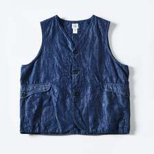 POST OVERALLS #1512-CLI Royal Traveler : cotton/linen denim indigo画像
