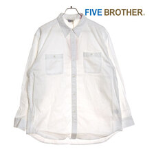 FIVE BROTHER WORK SHIRTS (WIDE) WHITE 152463S画像