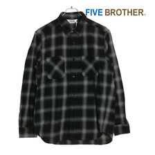 FIVE BROTHER WORK SHIRTS (REGULAR) BLACK 152464O画像