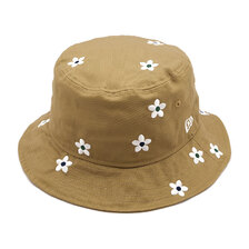 NEW ERA バケット01 Flower Embroidery カーキ 14109595画像