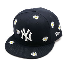 NEW ERA 59FIFTY Flower Embroidery ニューヨーク・ヤンキース ネイビー 14109889画像